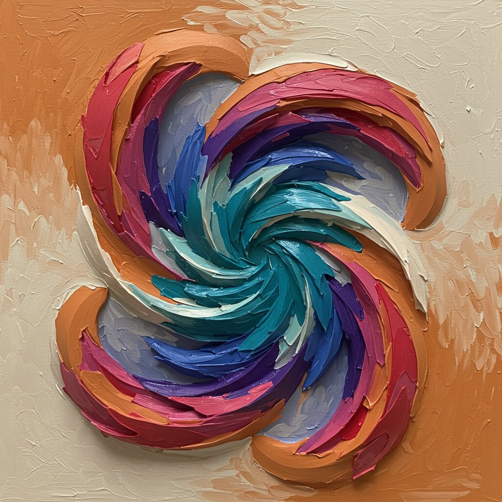 ♥絵画　アート　芸術　凸凹絵画　立体絵画　❤️ A three-dimensional plastic-modeling abstract artwork （立体