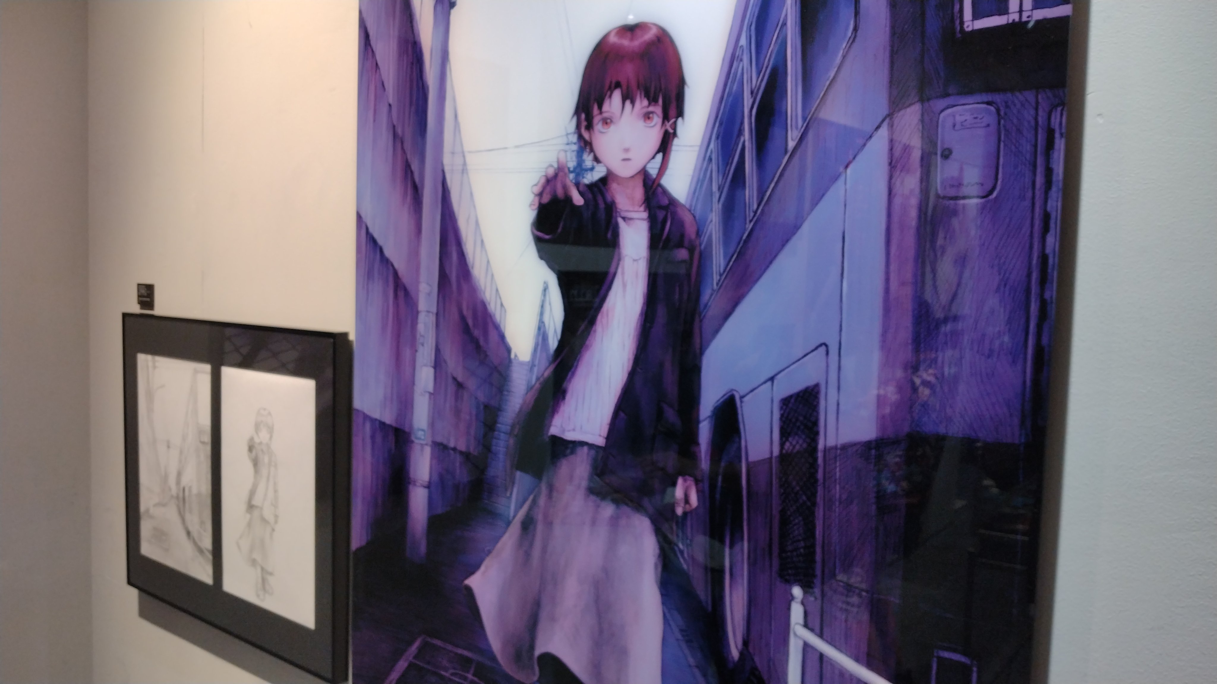 円環帰点 lain 岩倉玲音 安倍吉俊 直筆サイン入り B2ポスター ① 円環帰点 岩倉玲音 A5カード 安倍吉俊 lain 30周年 記念展
