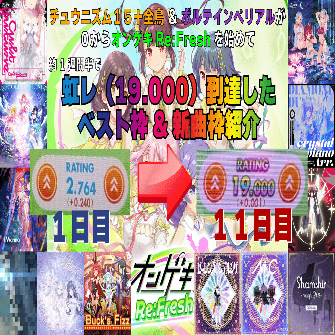 オンゲキRe:Fresh】チュウニズム15+全鳥＆ボルテインペリアルが、0から