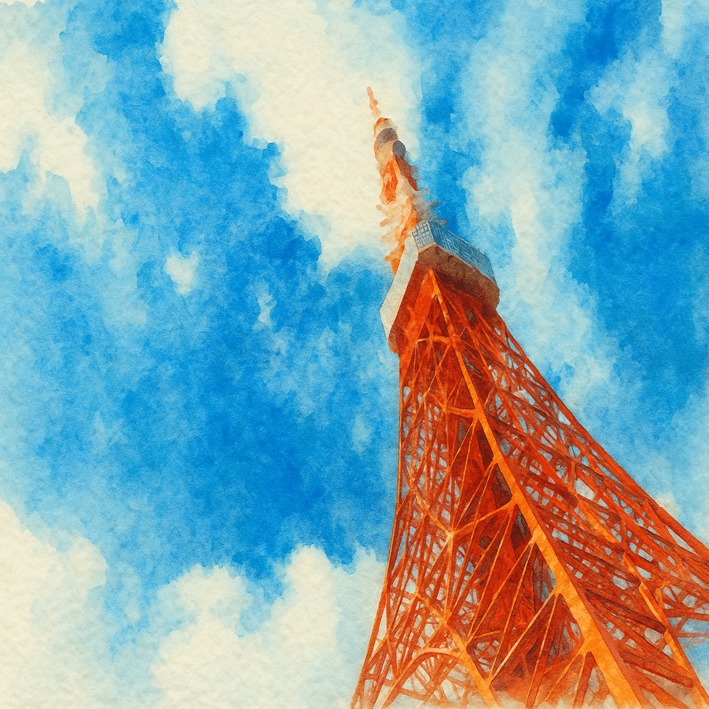 ☆ 東京タワー 水彩画｜保健委員