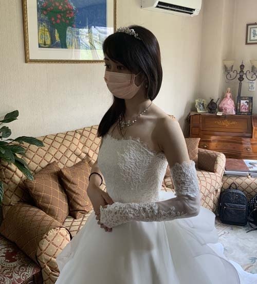 フルオーダーメイドウェディングドレスをお作りになられた花嫁様