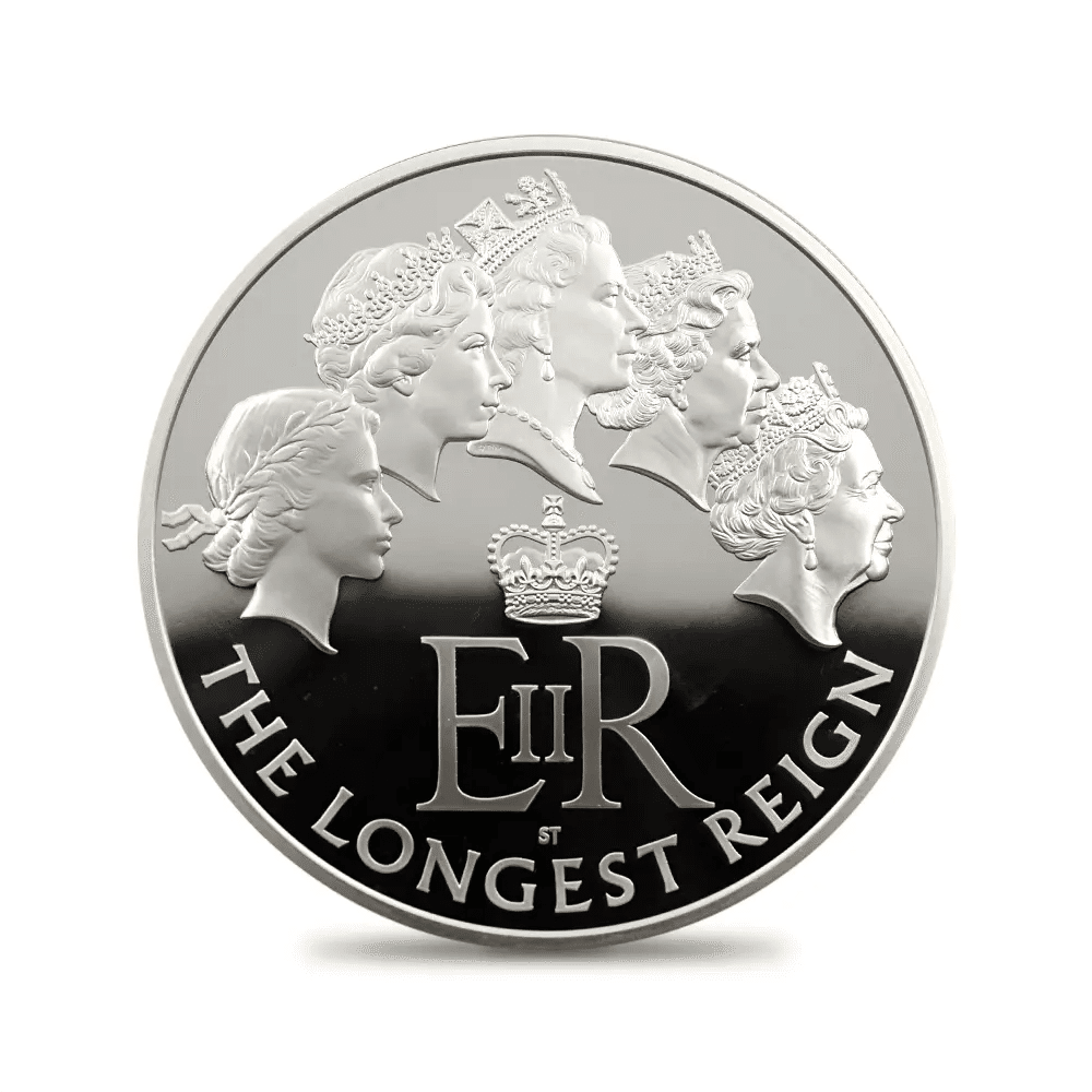 2015 エリザベス2世 最長在位記念 10ポンド5オンス銀貨