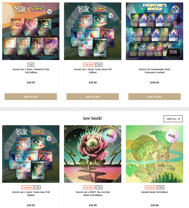 ソニックザヘッジホッグのシークレットレア予約開始！｜ディア・ノート