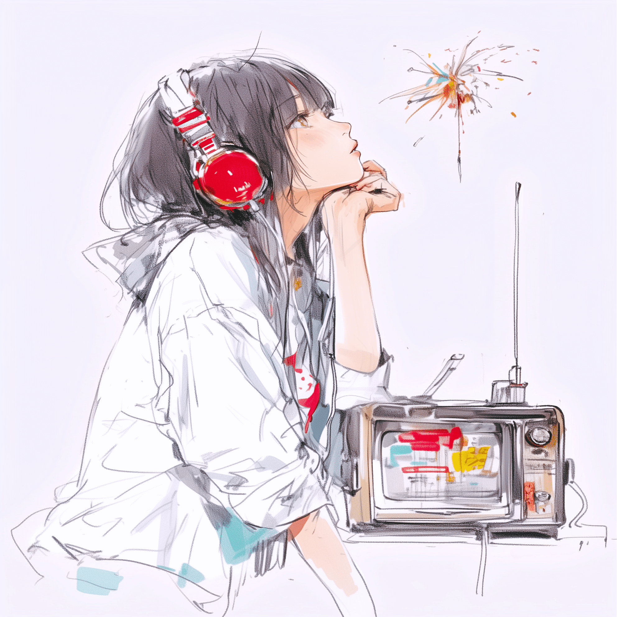 ズレた周波数に、きみを探して【AIイラスト＋4コマ漫画】｜Alpaka