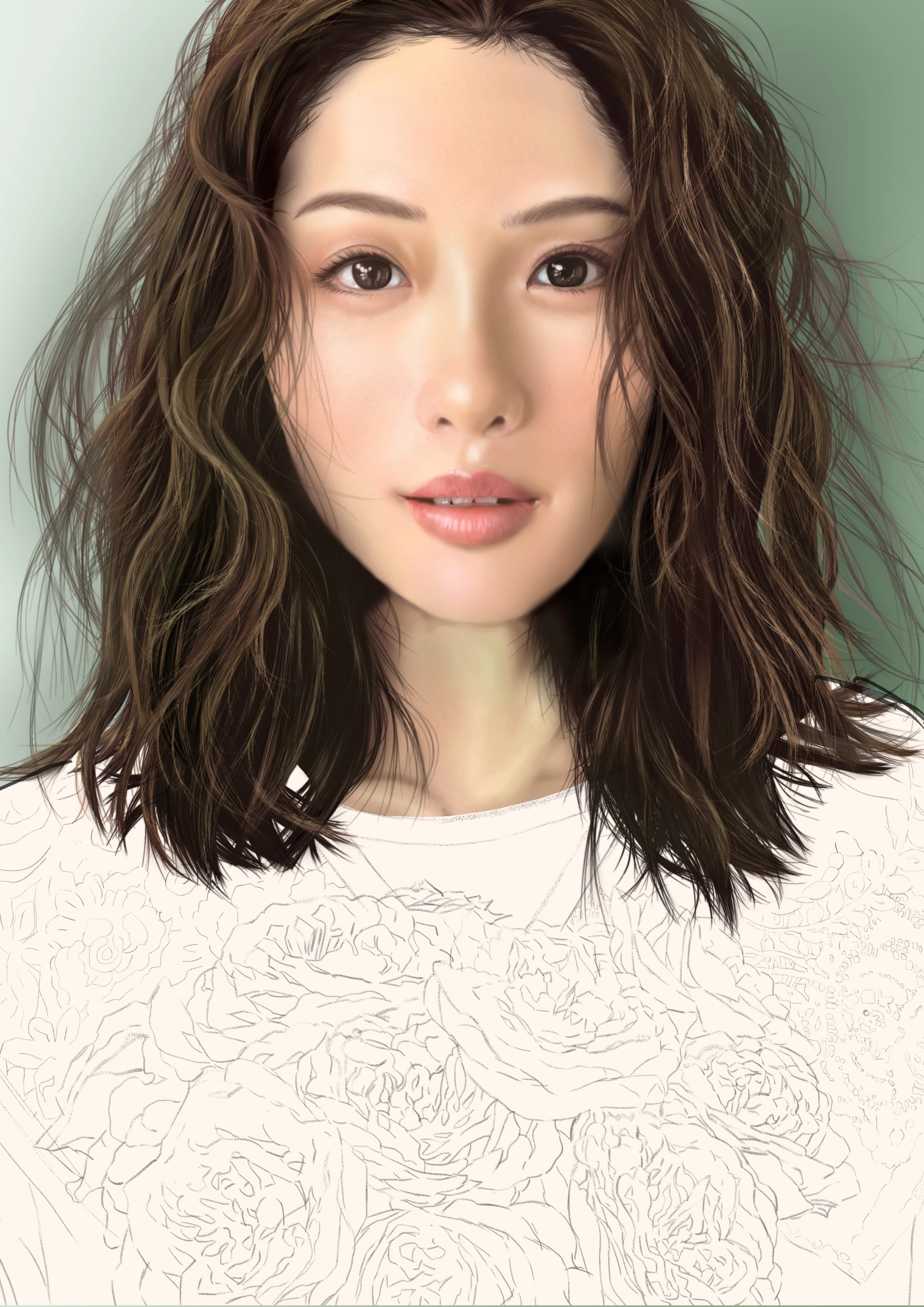 イラストメイキング】石原さとみさんの写実画｜カナエックス