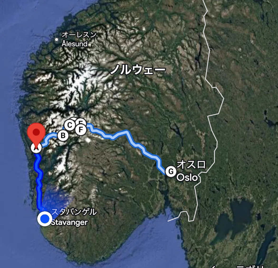 ノルウェー　フィヨルド　地図 ノルウェー（フィヨルド地方）[観光地情報]【北欧一人旅ガイド】