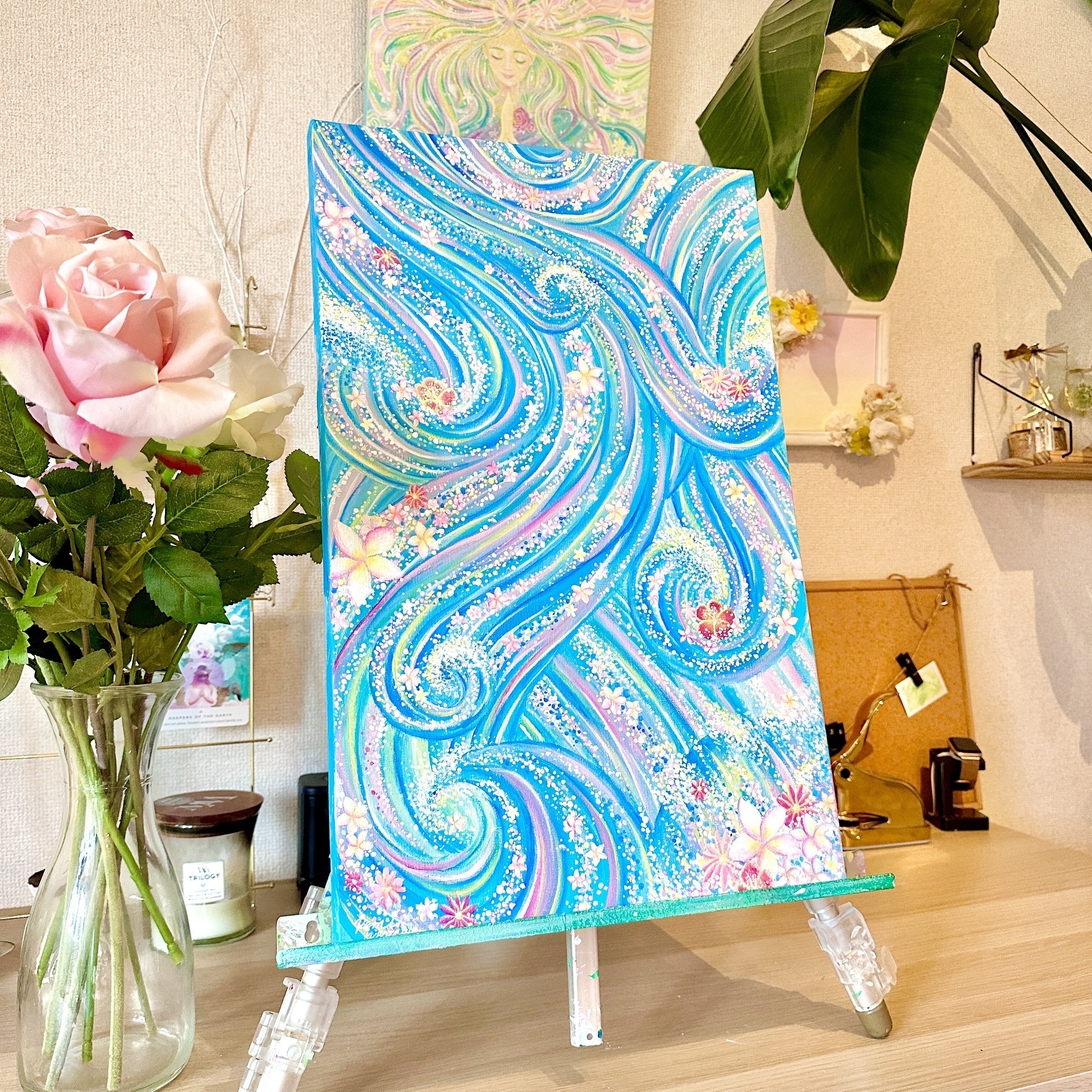 新作”Into the Waves”｜Remi Kubotera/画家、アーティスト👩‍🎨