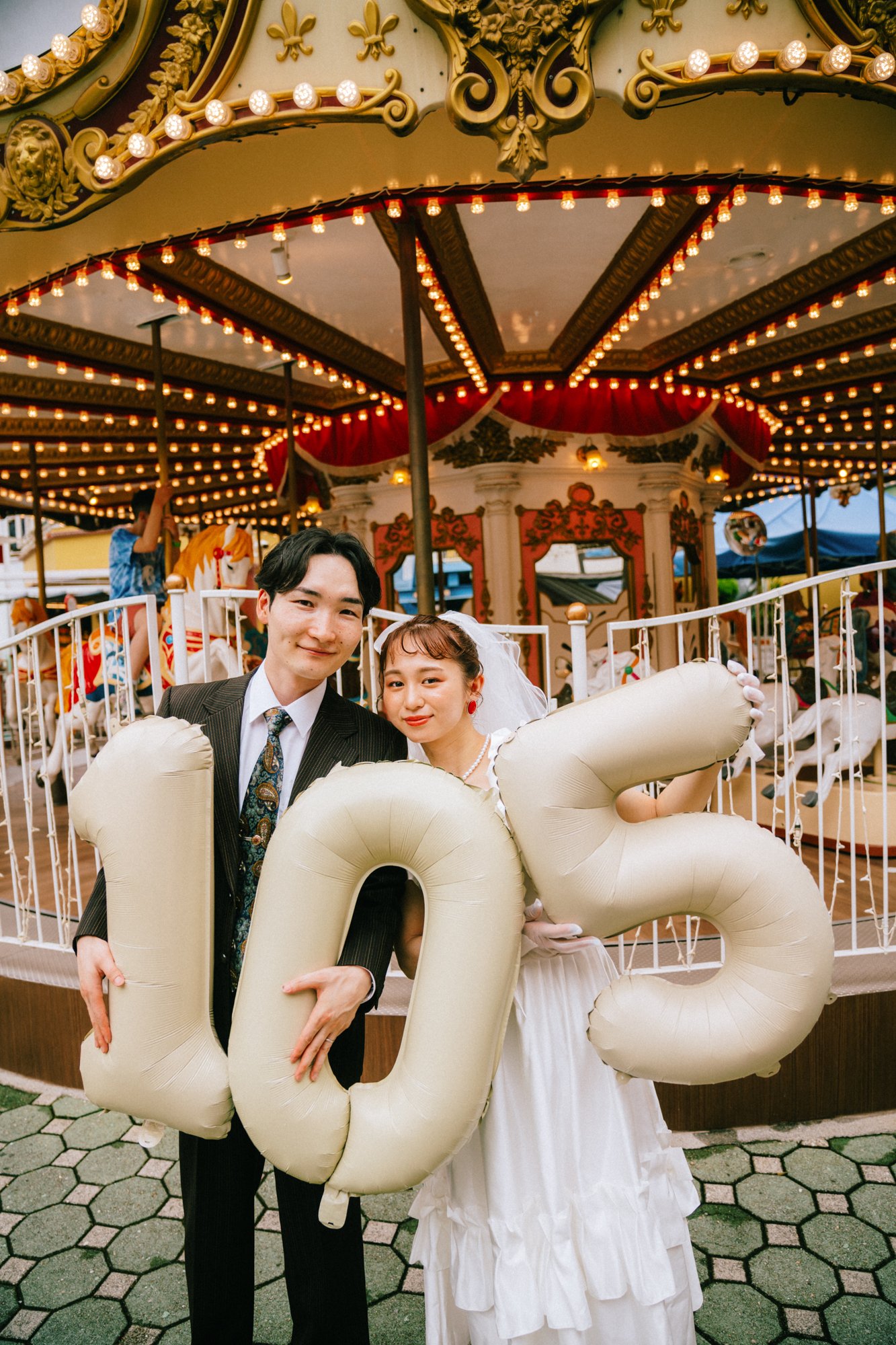 花やしき】遊園地で遊びつくす！レトロウェディング🎈｜Libars_tokyo