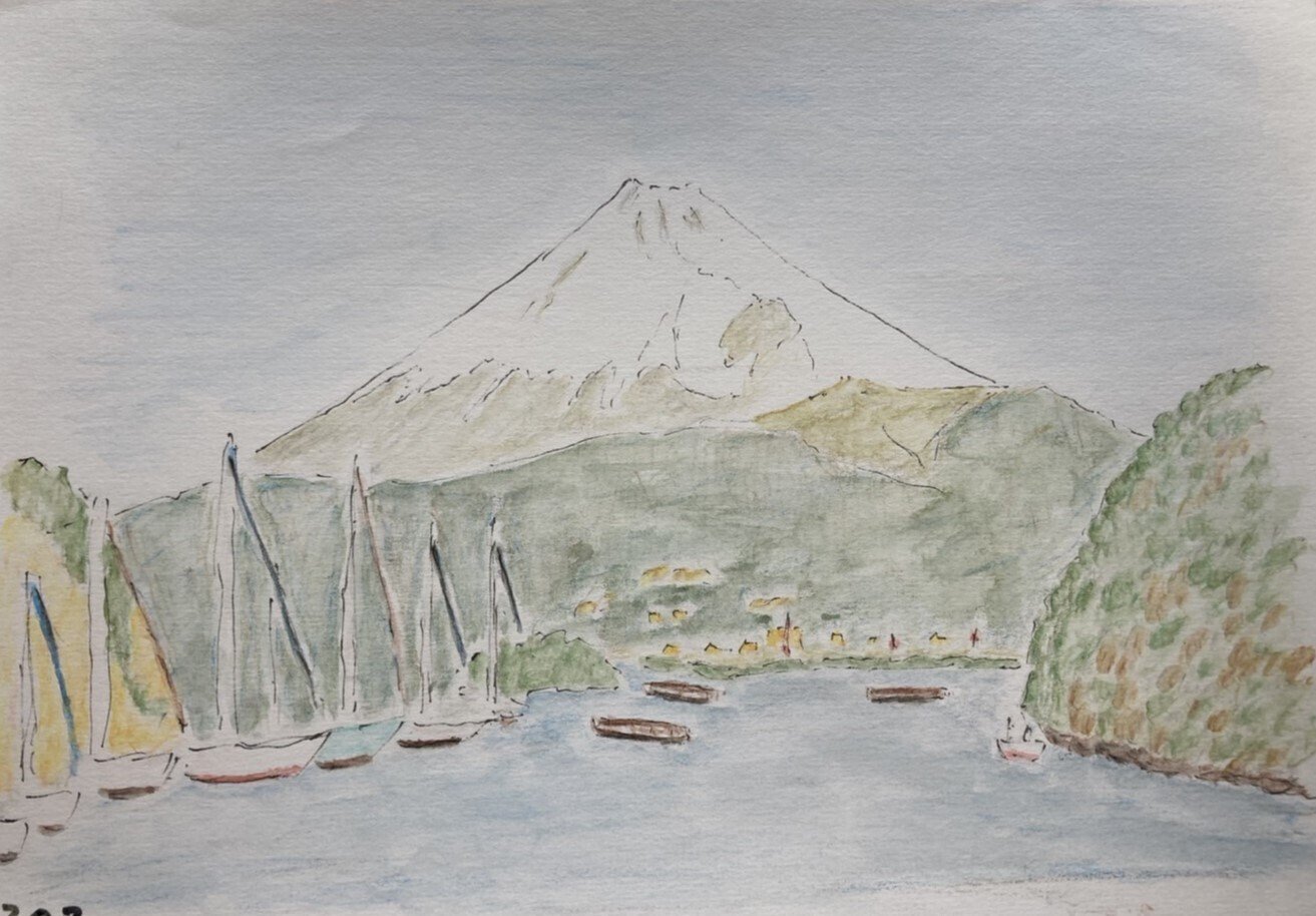 富士山スケッチ⑧】伊豆（三津浜・戸田・だるま山）｜Mt. Fuji