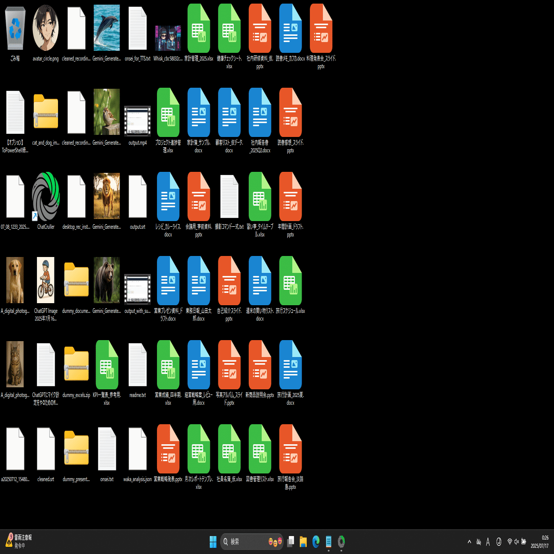 家政婦かよ！Gemini CLIにゴミ屋敷デスクトップを整理整頓させてみた