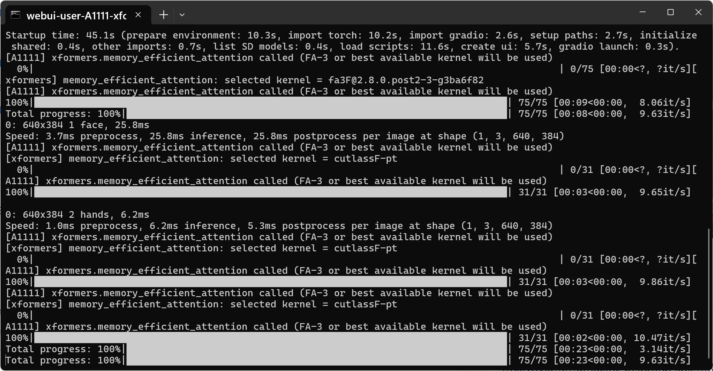 完全版 How to fix A1111 for Flash Attention-3＆2｜GJL