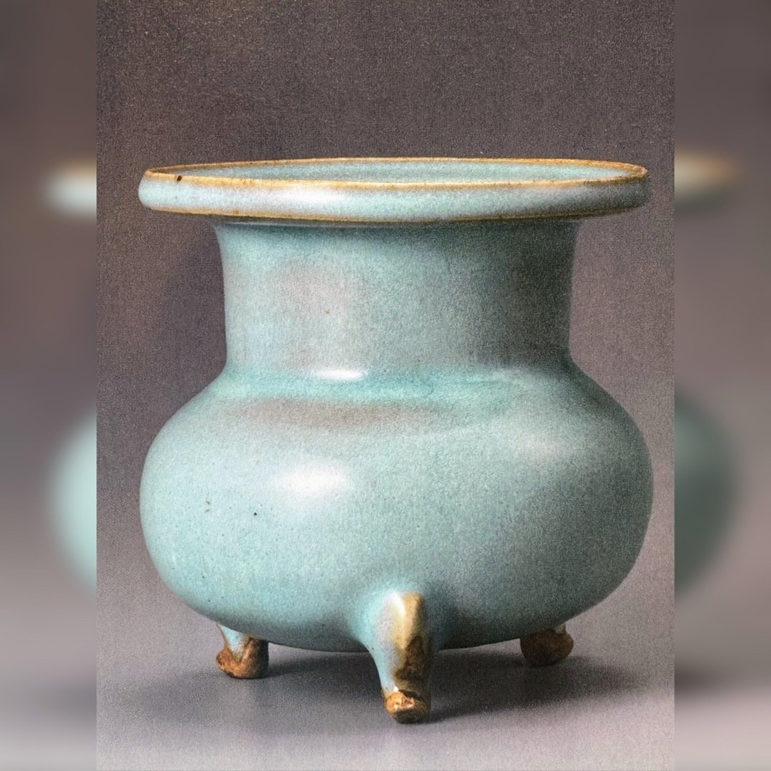 中国宋元明朝 の鈞窯香炉　中国骨董　古美術　唐物　中国美術品　青磁 ★ 江戸骨董 中国美術 陶磁器 | 鈞窯青磁素文盤 金 12C | gallery陽々youyou