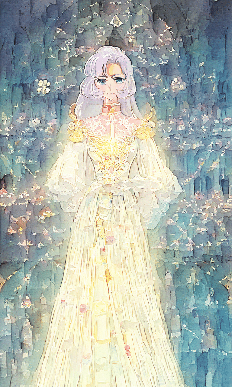 詳細不明の女性の絵 AI画像生成】「破綻の瀬戸際」1990年代懐かしの少女漫画カラー