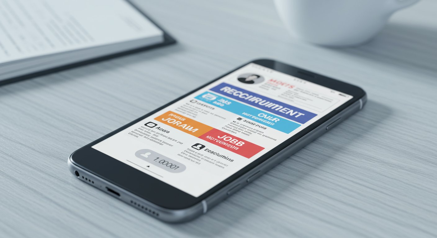 スマートフォンでSNS採用広告を閲覧する様子