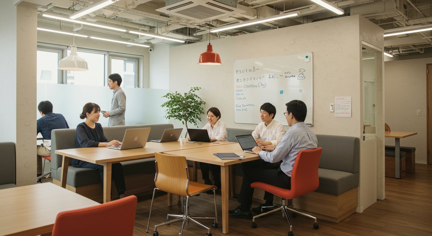 社員インタビューで企業文化を伝える様子