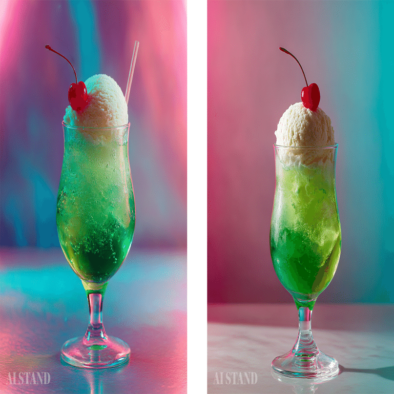 Midjourney】クリームソーダを作る基本プロンプト＆エモさup応用編