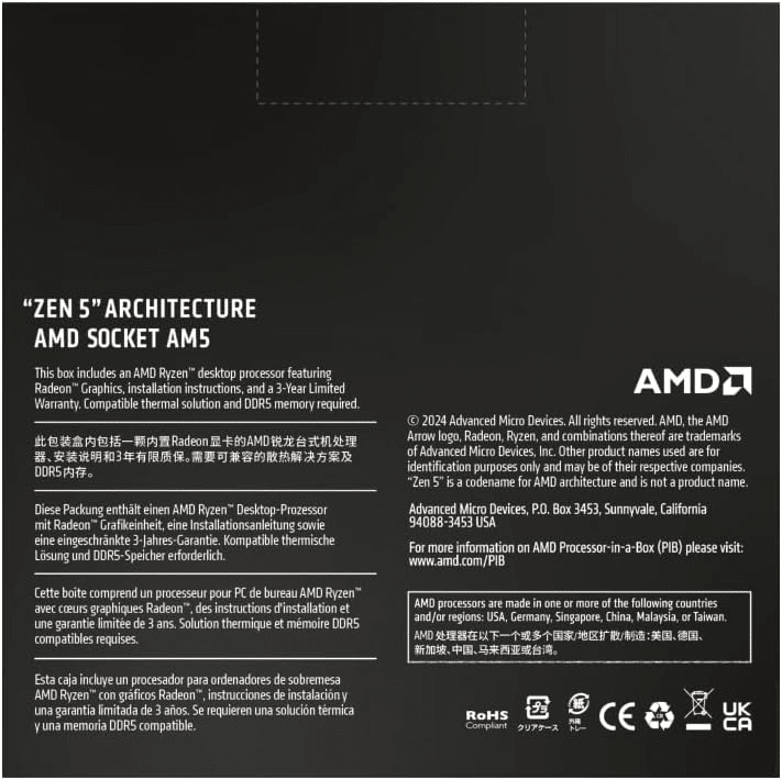 AMD Ryzen 7 9700X 8コア16スレッド CPU 8コア16スレッドcpu（スマホ、タブレット、パソコン）のおすすめ人気