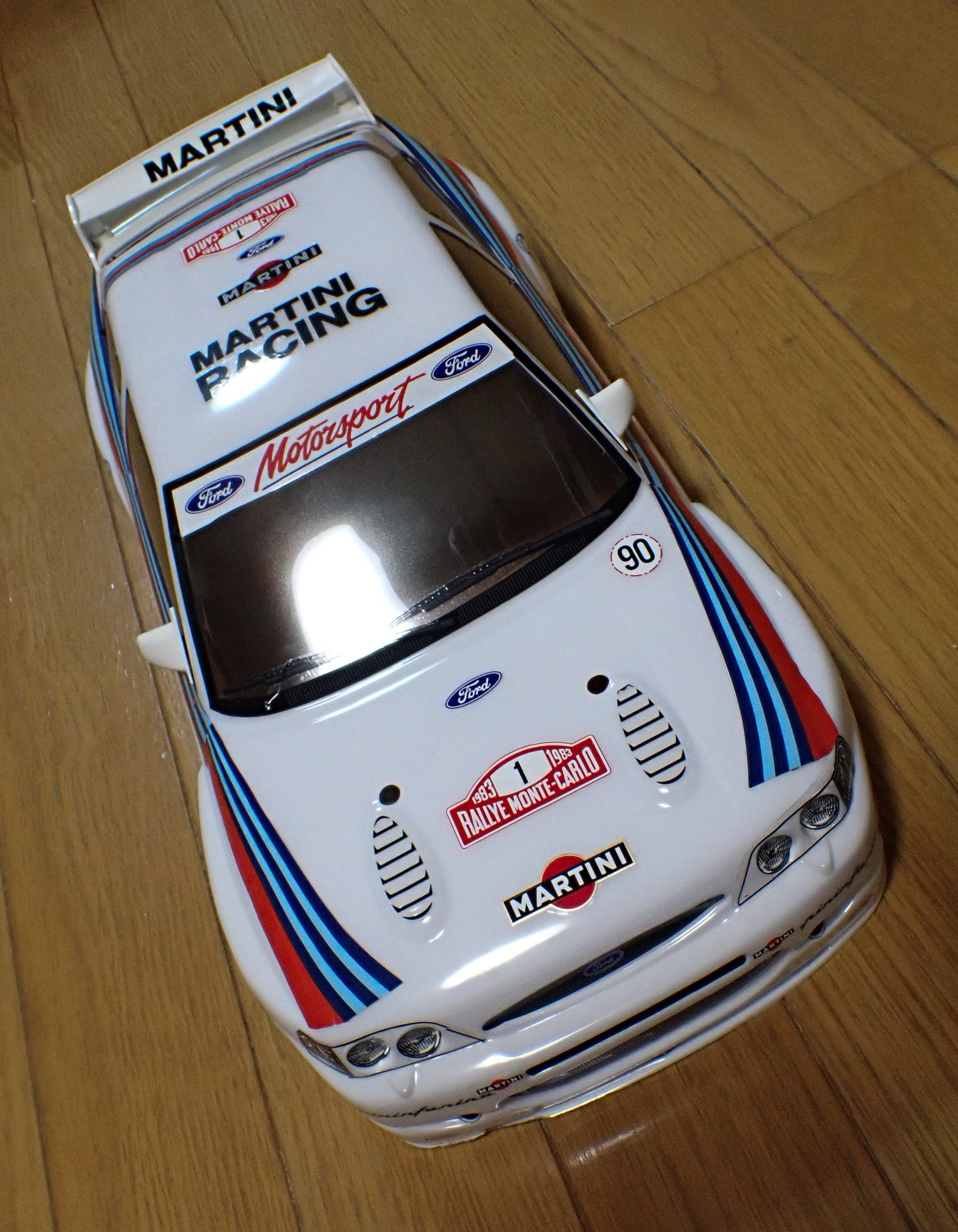 ラジコンボディ タミヤ エスコートカスタム ランチア037ラリー風｜セる