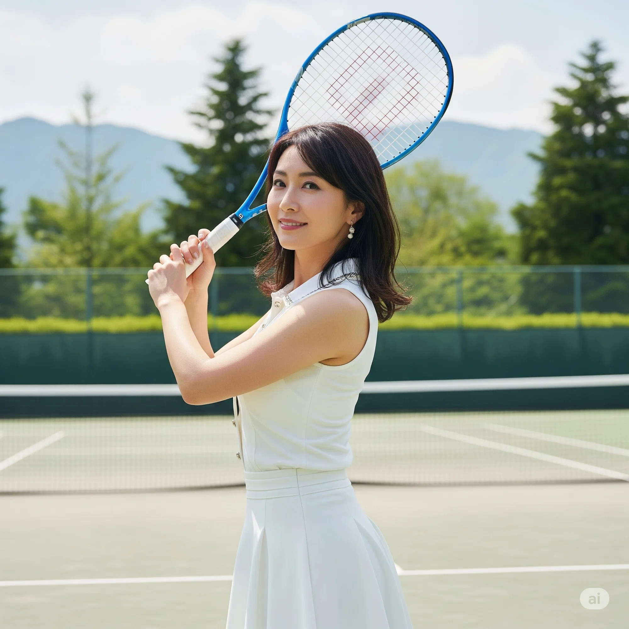 ある日の極楽蜻蛉：避暑地のテニス少女を生成してみました｜続気楽な