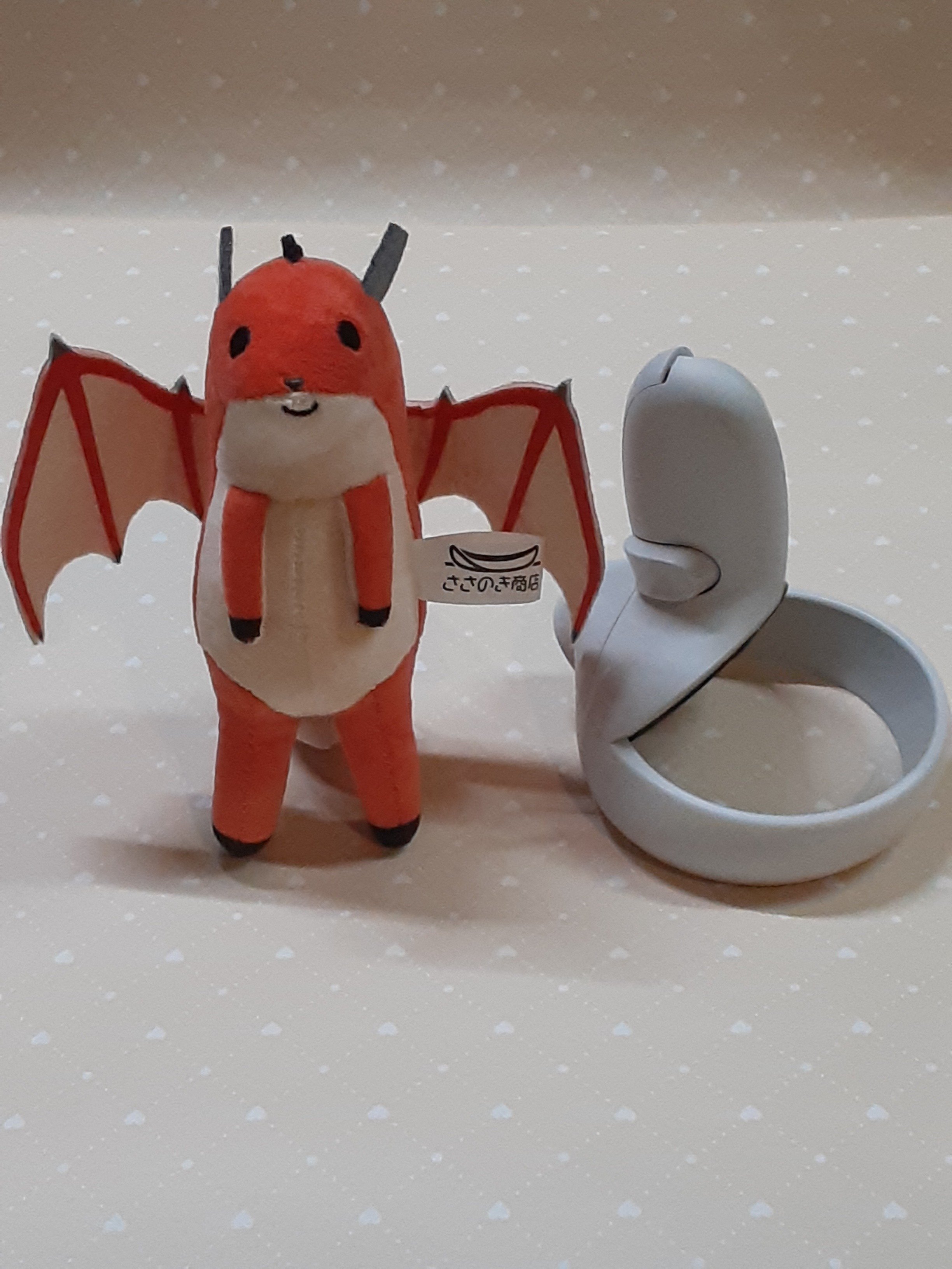 G0828-25★タグ付き  ぬいぐるみ うさぎ ドラゴン　2点 どらごんakyoぬいぐるみの話3｜ささのき