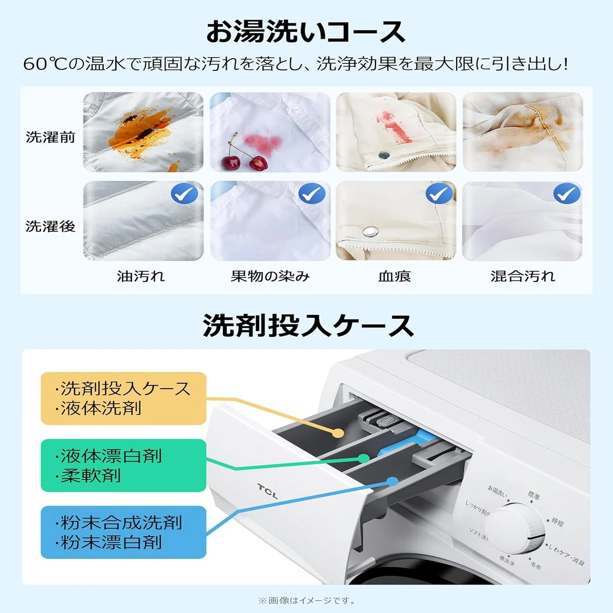 TCL CWD60AW 超薄型ドラム式洗濯機 6kg ホワイト｜GetGadgetGot