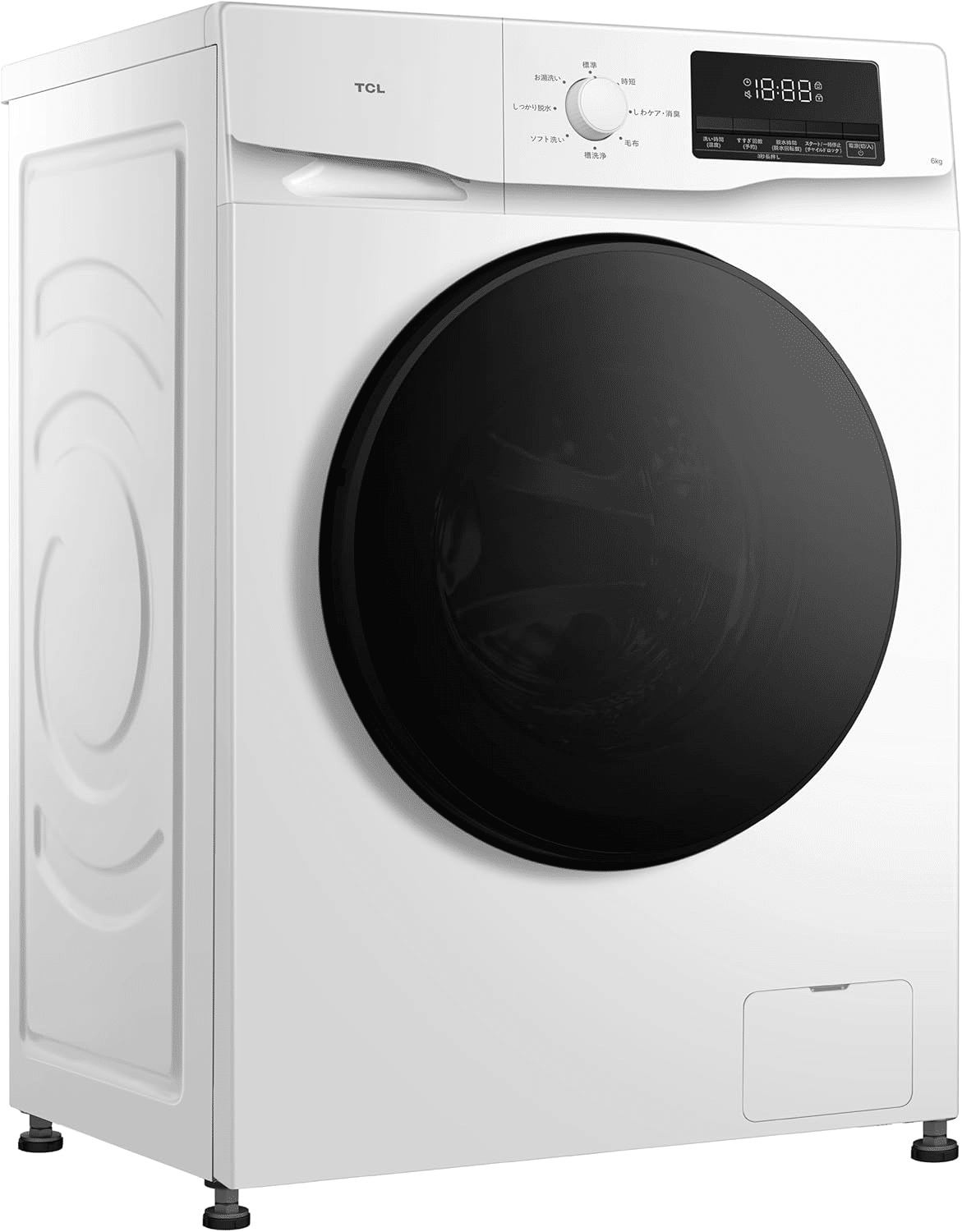 ホワイト ドラム式洗濯機 本体 6キロ TCL CWD60AW 超薄型ドラム式洗濯機 6kg ホワイト｜GetGadgetGot