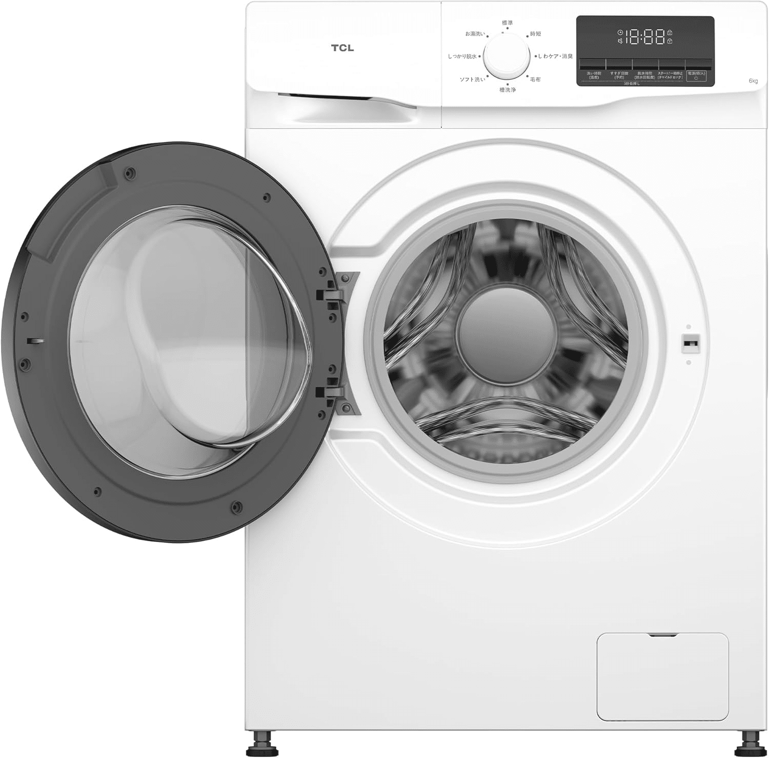 TCL ドラム式洗濯機 奥行48㎝ 幅60㎝ 超薄型 ホワイト CWD60AW Amazon | TCL ドラム式洗濯機 奥行48㎝ 幅60㎝ 超薄型 節水型 洗濯6