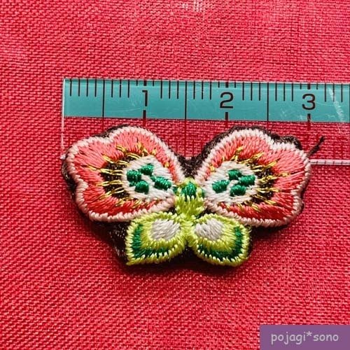 ナビ（蝶々）刺繍、個体差ありすぎ！｜pojagi*sono