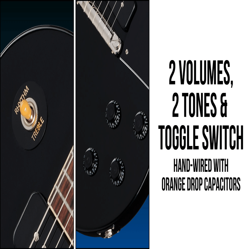 P90の魅力！精悍なエボニーカラーを纏ったギブソン・レスポール