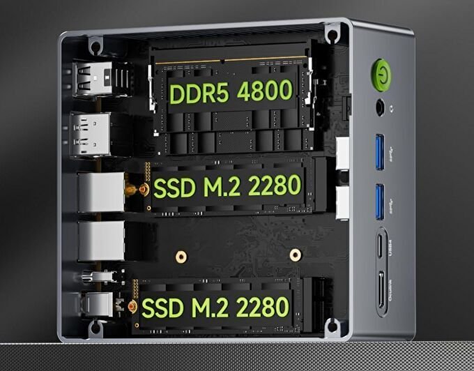 GMKtecミニPC R7 6850H SSD 16GB DDR5 512GB GMKtec M7 MINI PC