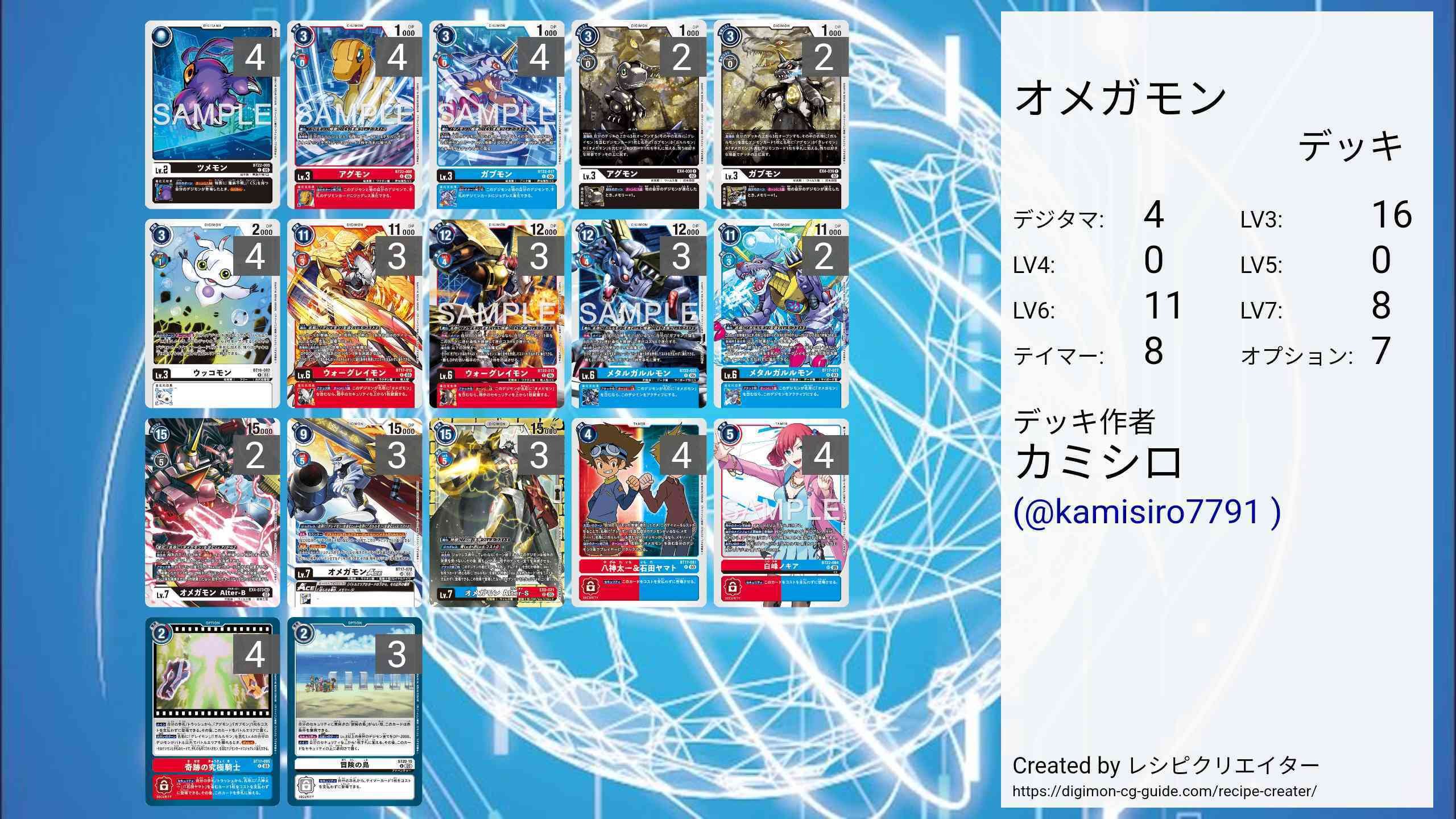 22オメガモンデッキ解説｜カミシロ