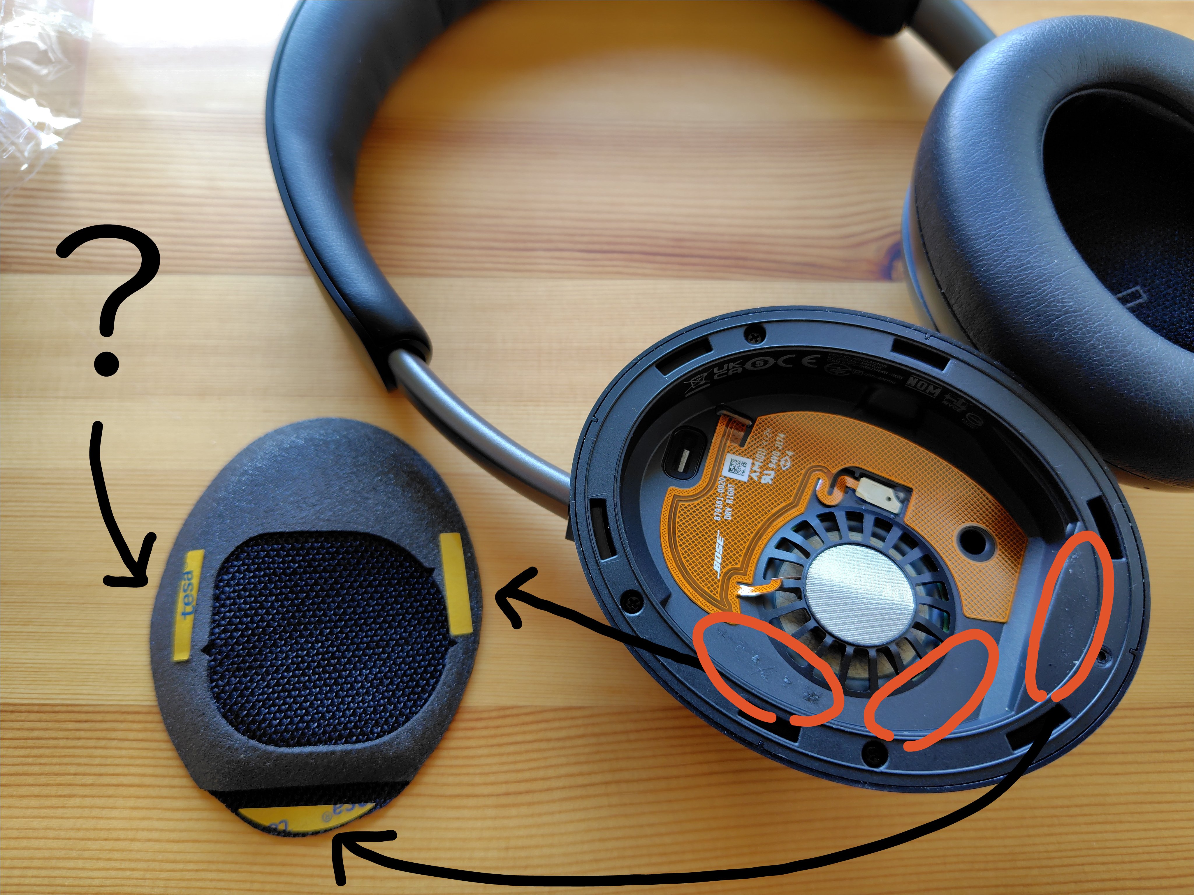 寝るときにノイキャンヘッドホン使ったら壊れたのでイヤーパッド交換を