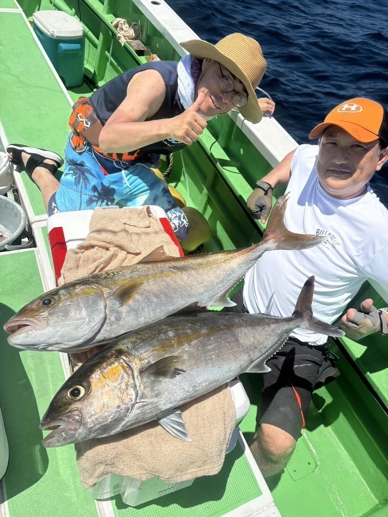 泳がせ】カンパチ5kg-4.5kg、ハタ2.5kg-2.2kg、ヒラメ1.4kgも食いつい
