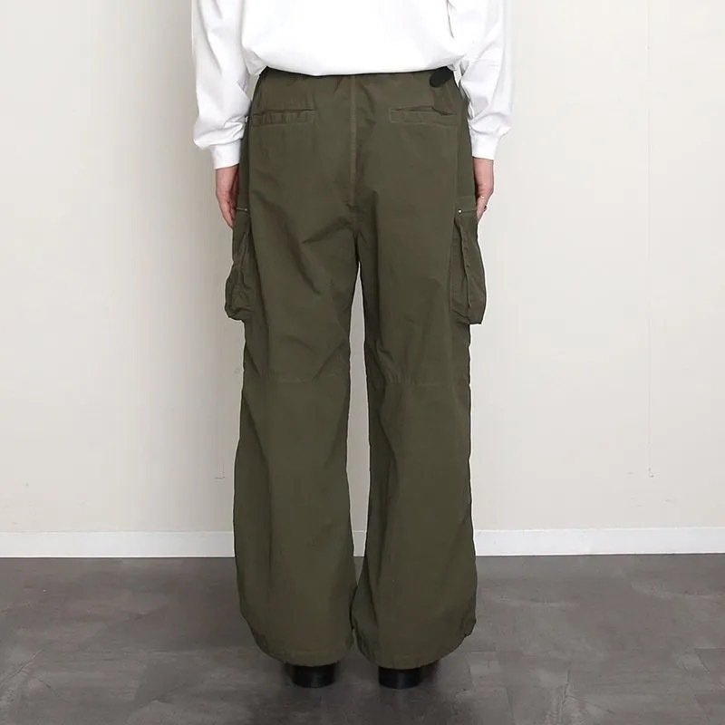 GARMENT DYE SHELL NYLON PANTS[FADE BLACK