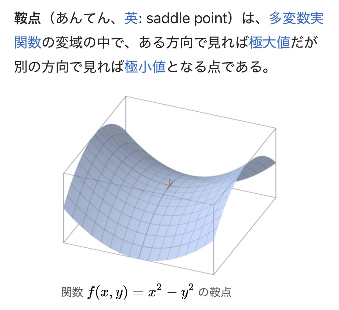 鞍点|きくらげ