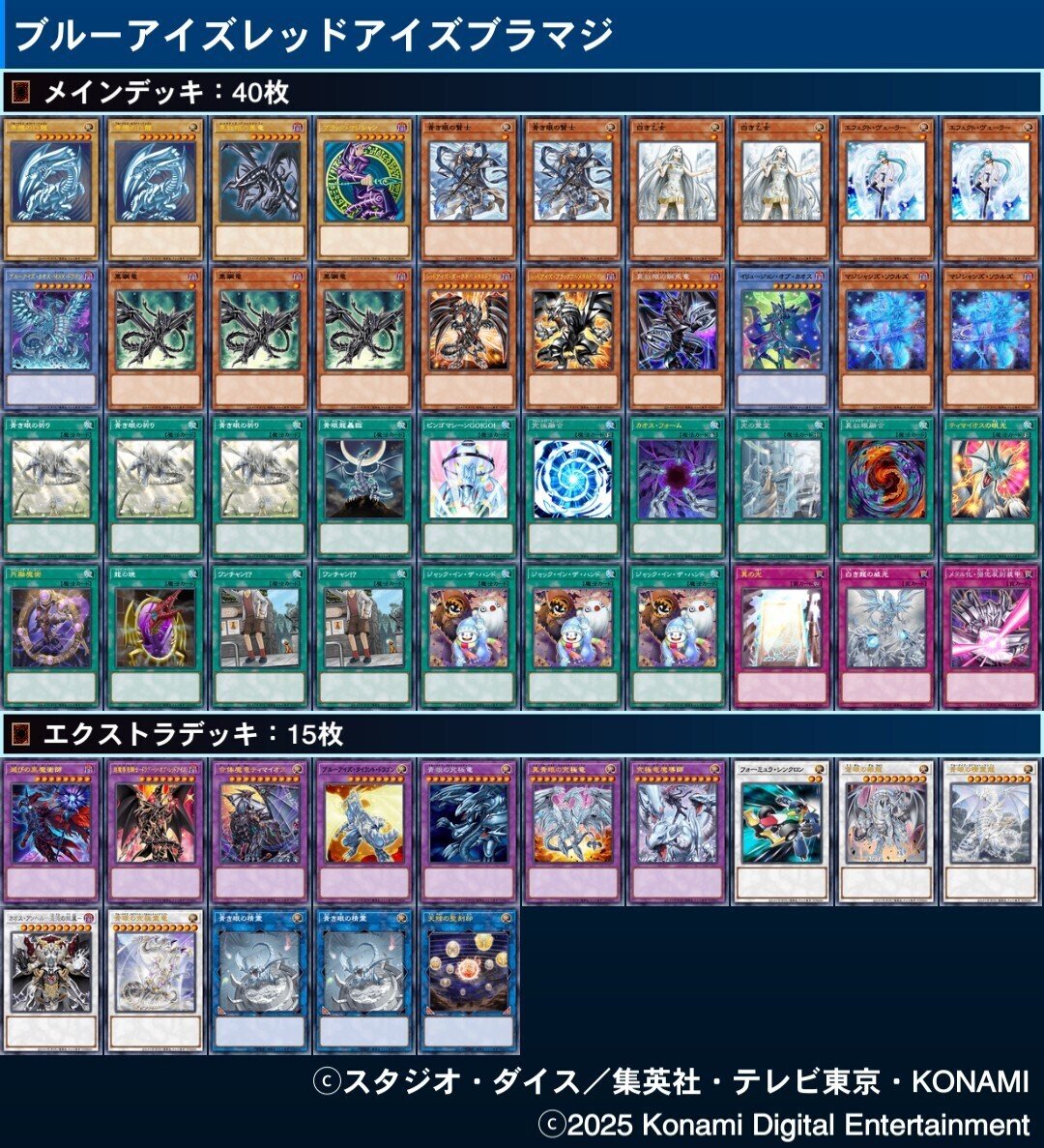ラッシュレア ブルーアイズ&ブラマジ 遊戯王デッキ紹介】ブルーアイズレッドアイズブラマジデッキ|roku