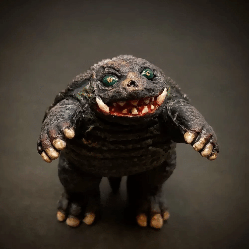 ゴジラ ？ ガメラ ？ 怪獣 消しゴム キーホルダー ガメラ】怪獣消しゴムを塗る！〜キュートなガメラをカッコよく