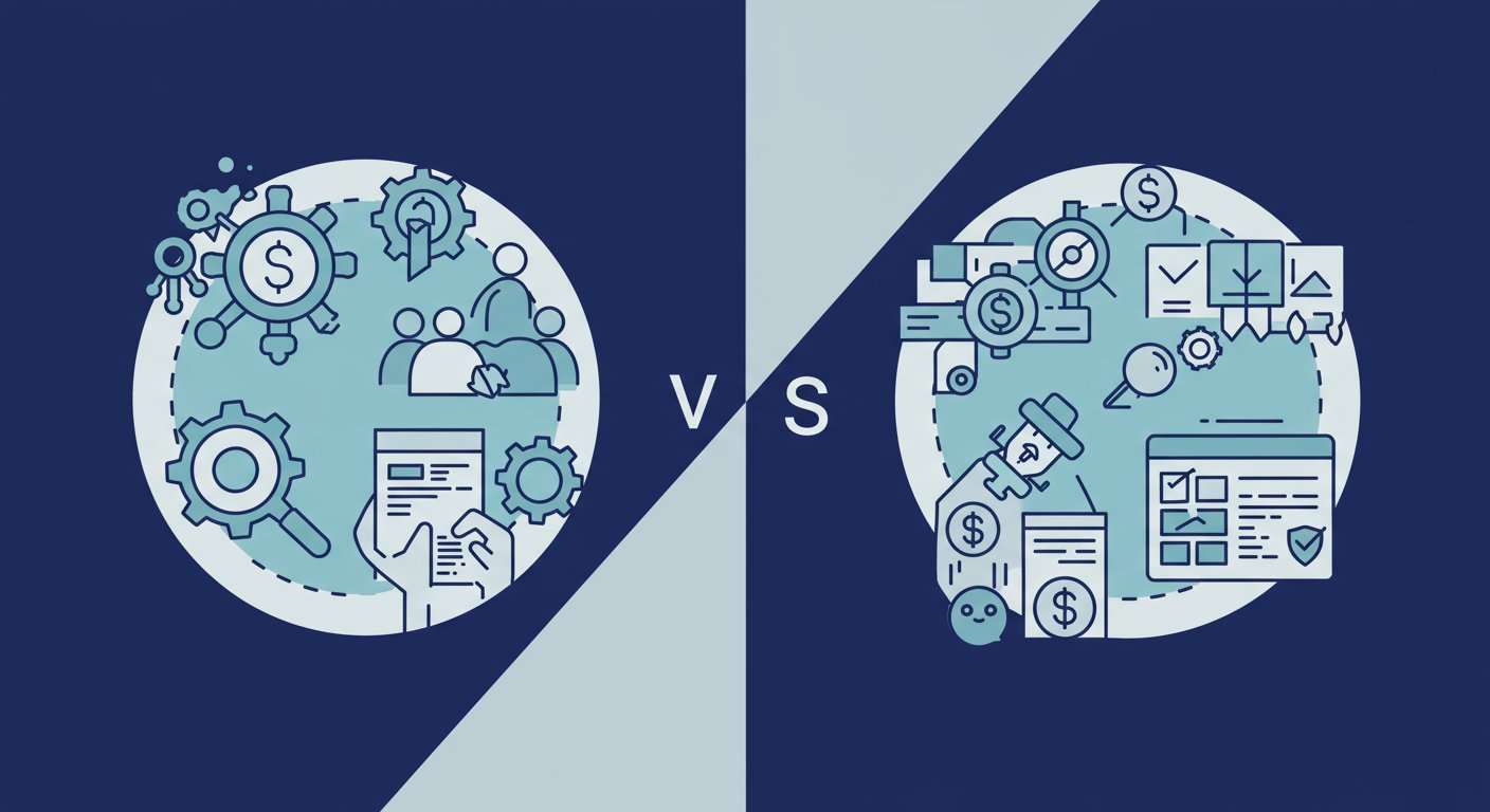 一般的な課題と具体的な課題の違いを示す比較図