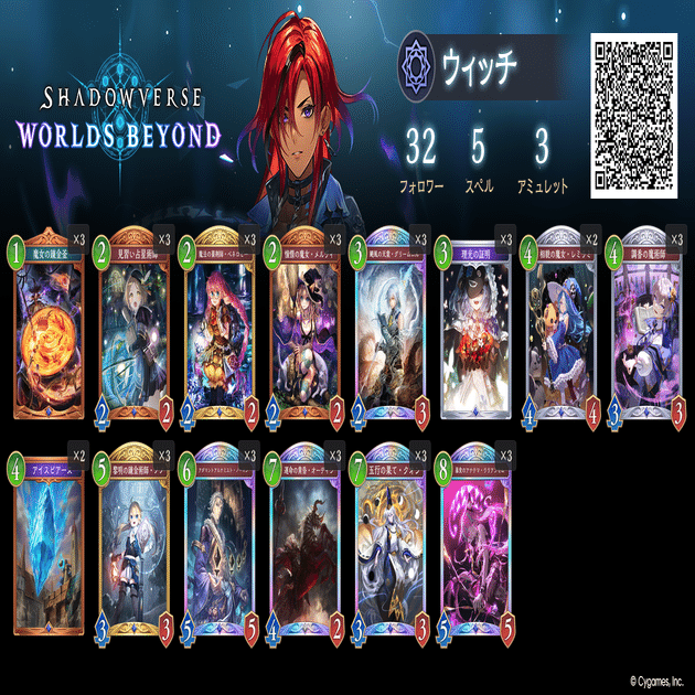 Shadowverse】秘術ウィッチのデッキ紹介【インフィニティ・エボルヴ