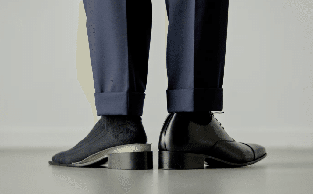 ADELO タッセルローファー 黒 6cmUP 6cmUP シークレットシューズ〉タッセルローファー／黒 | 6cm