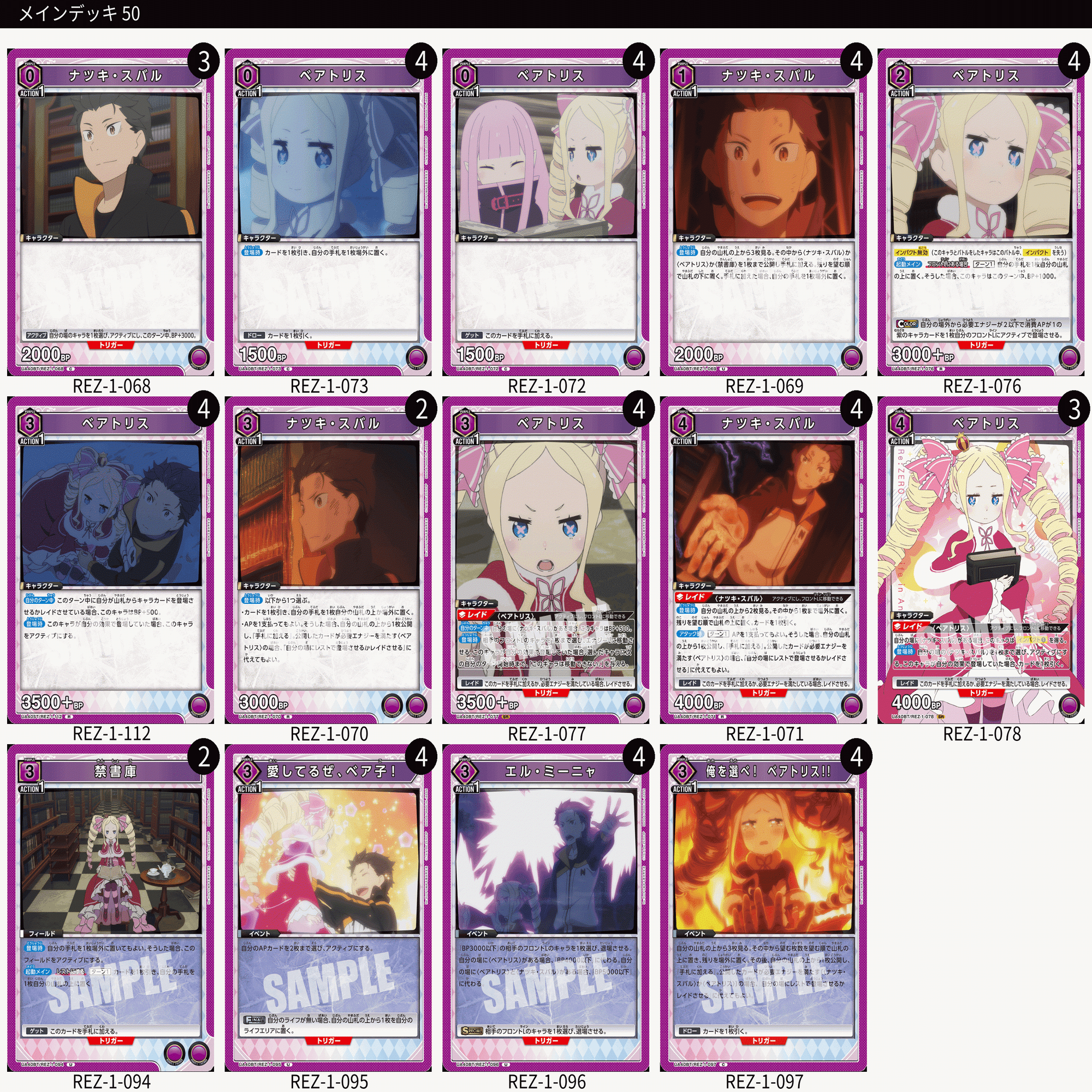 ユニアリ]非公認8-0 ベアトリス解説｜サチ