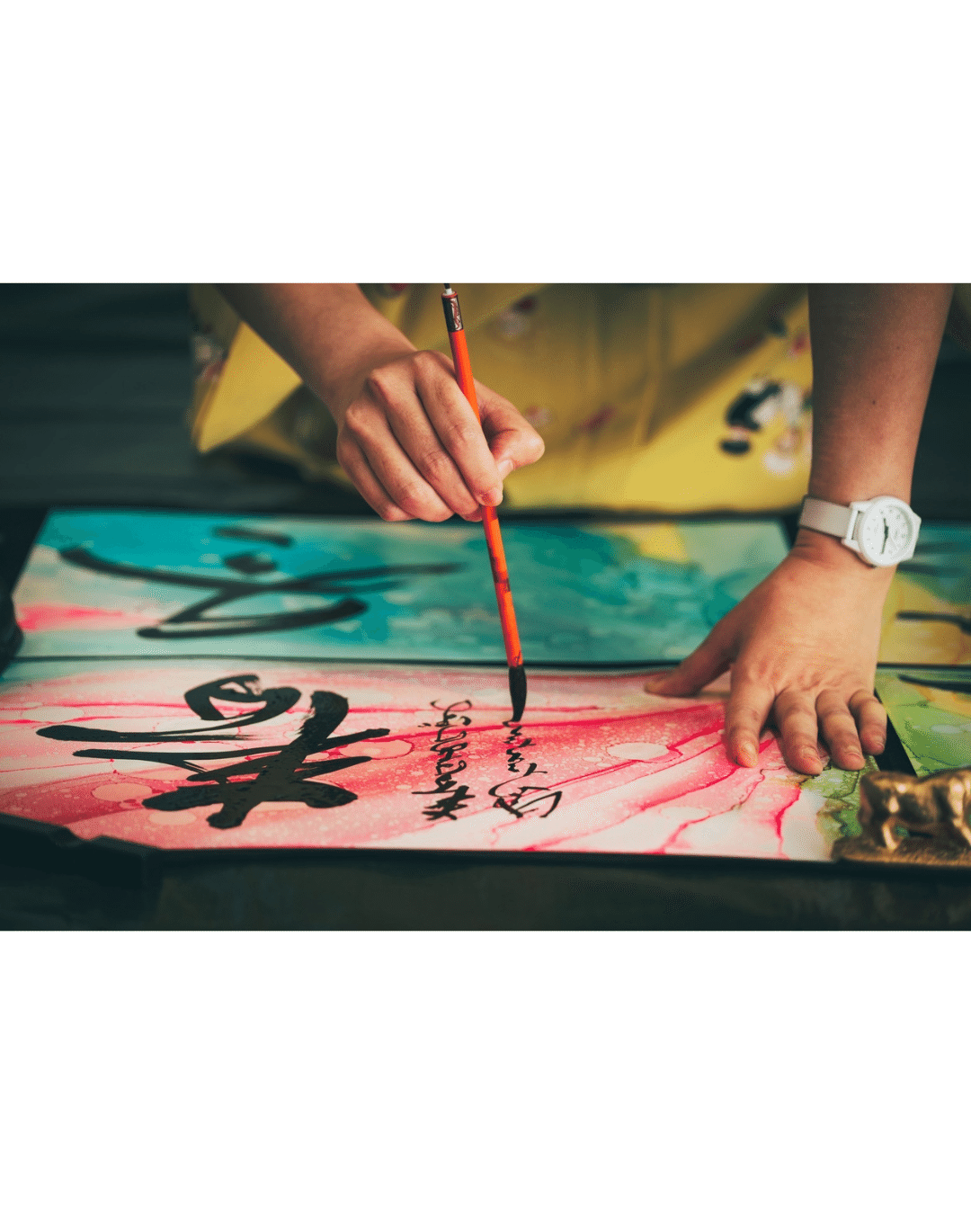 アルコールインクアート×書道【Alcohol Ink × Sho】｜齋藤友里 𓃲 開運