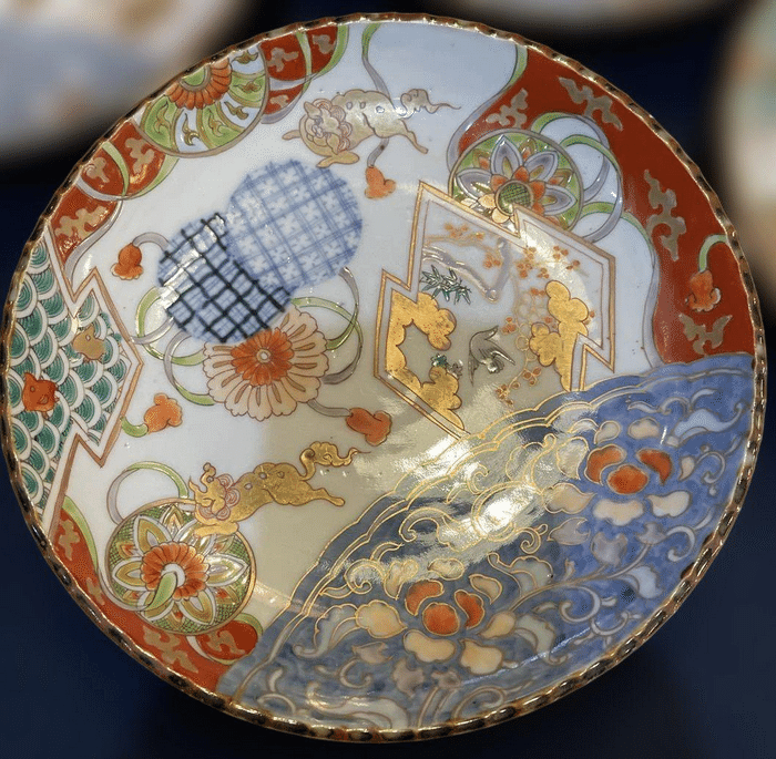 TP 時代 印判皿 7寸皿 約21cm 3枚セット ｜古伊万里 明治