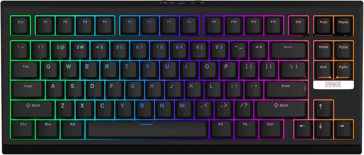 EPOMAKER G84 80% RGBメカニカルキーボード ブラック｜GetGadgetGot
