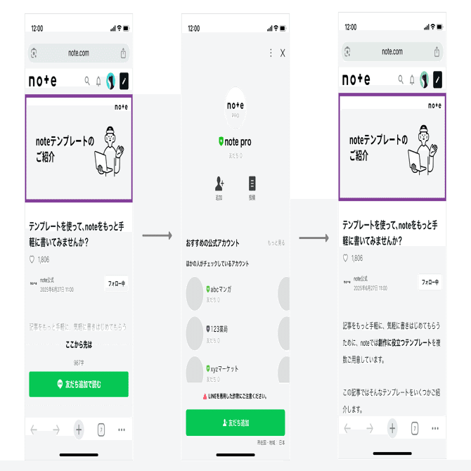 LINE公式アカウントの友だちを増やす新機能をnoteが提供！読者との関係