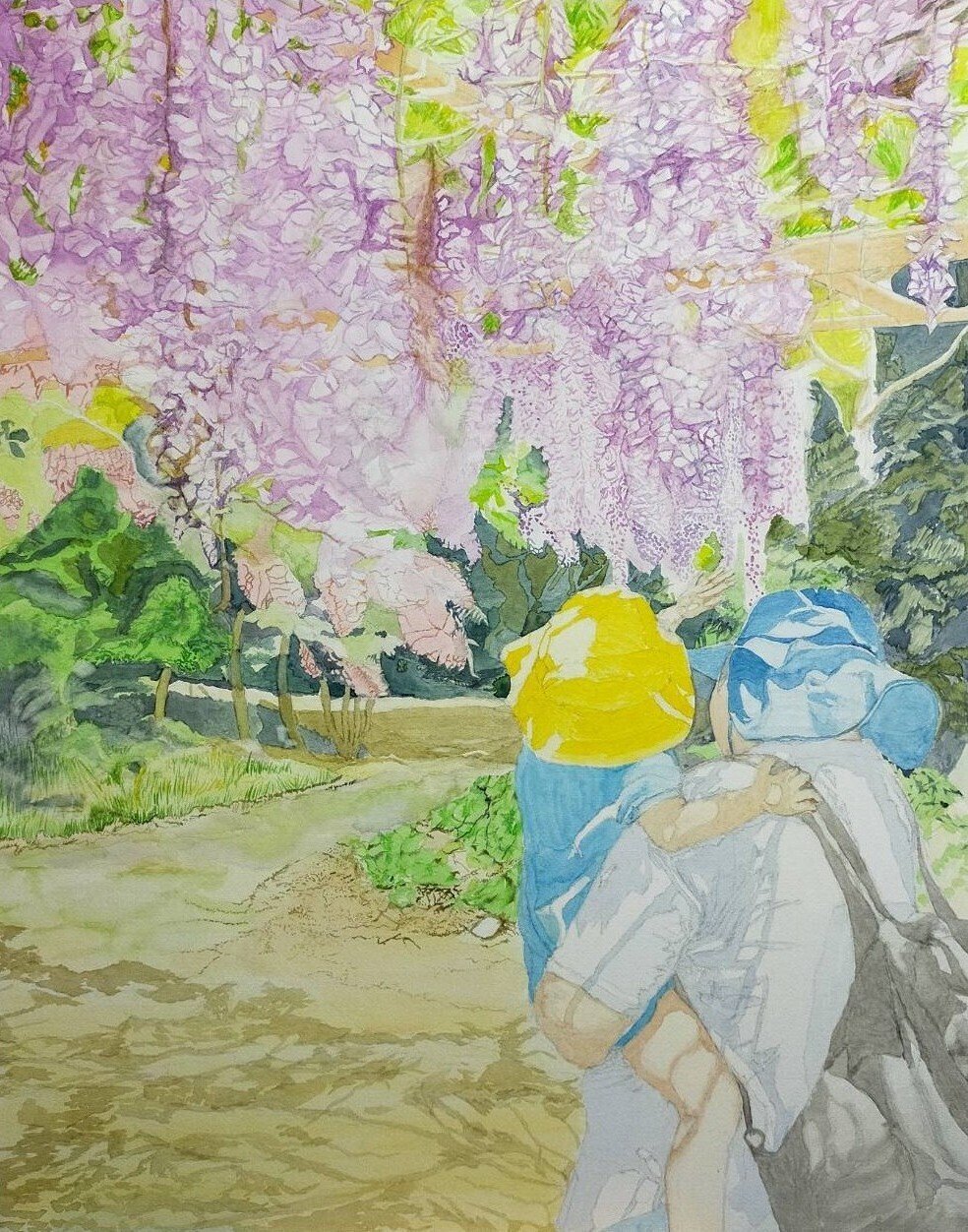 癒しの絵 水彩画 Step39】「絆」の水彩画|瑞島 魁祐(みずしま かいゆう)