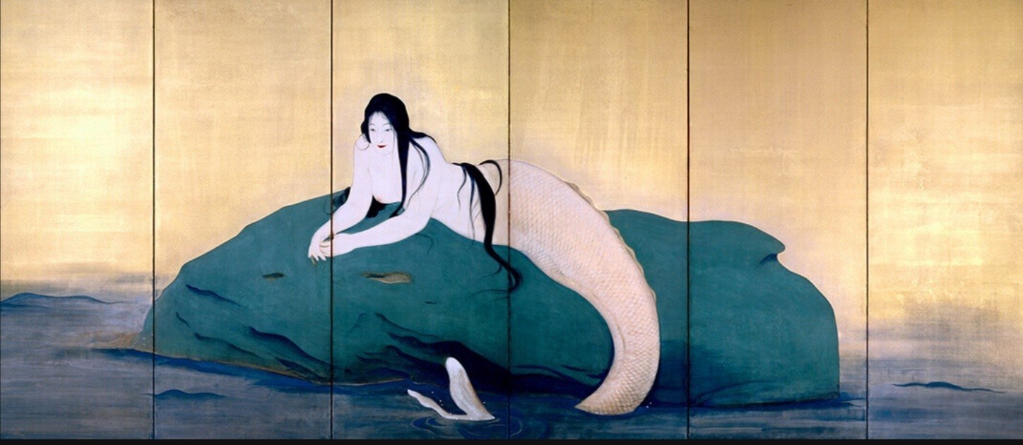 【絵】　★ 額装 美女と半魚人 ★　作家物　裸婦 怪獣 官能写実　西洋美術 どうして《妖魚》が描かれたのか｜ヒネ美の日記