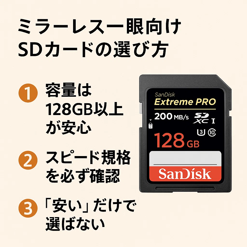 2026年版】ミラーレス一眼におすすめのSDカードまとめ｜写真・動画用途