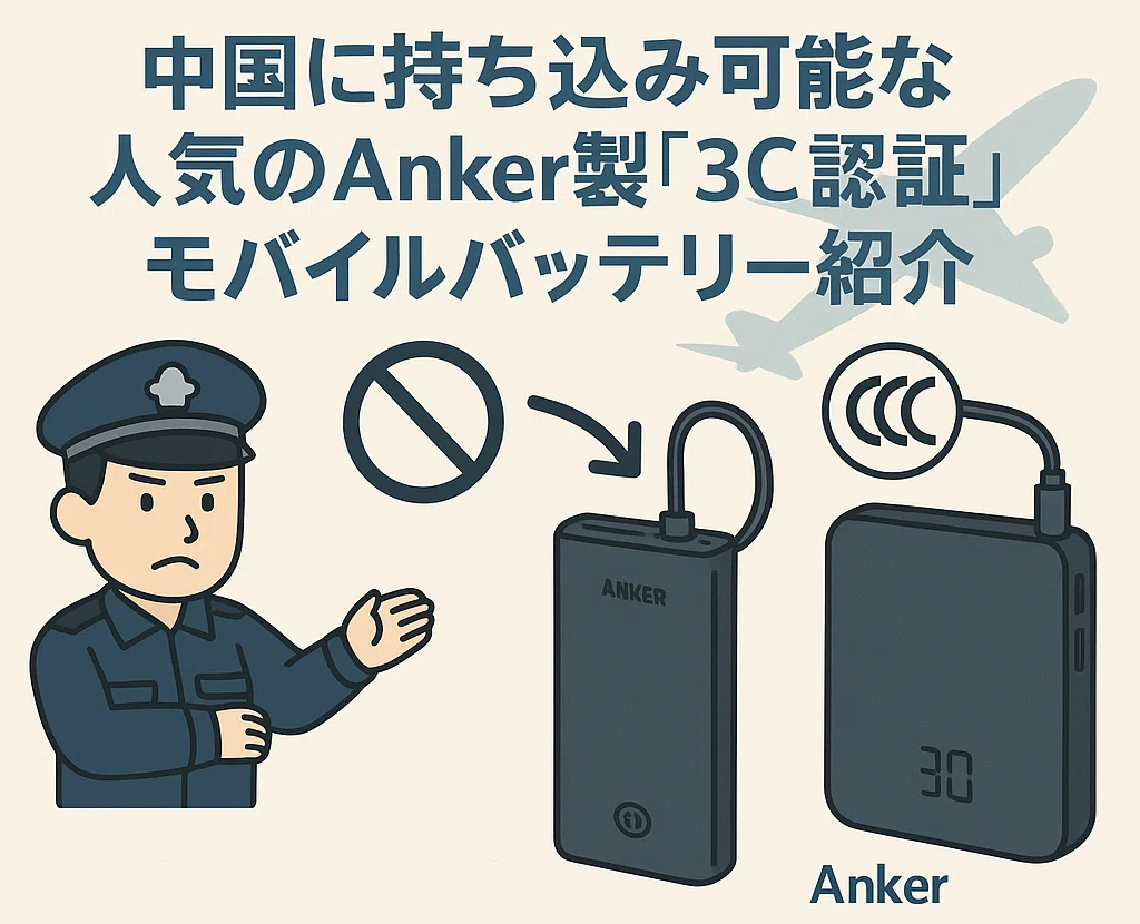 中国に持ち込み可能な人気のAnker製「3C認証」モバイルバッテリー紹介