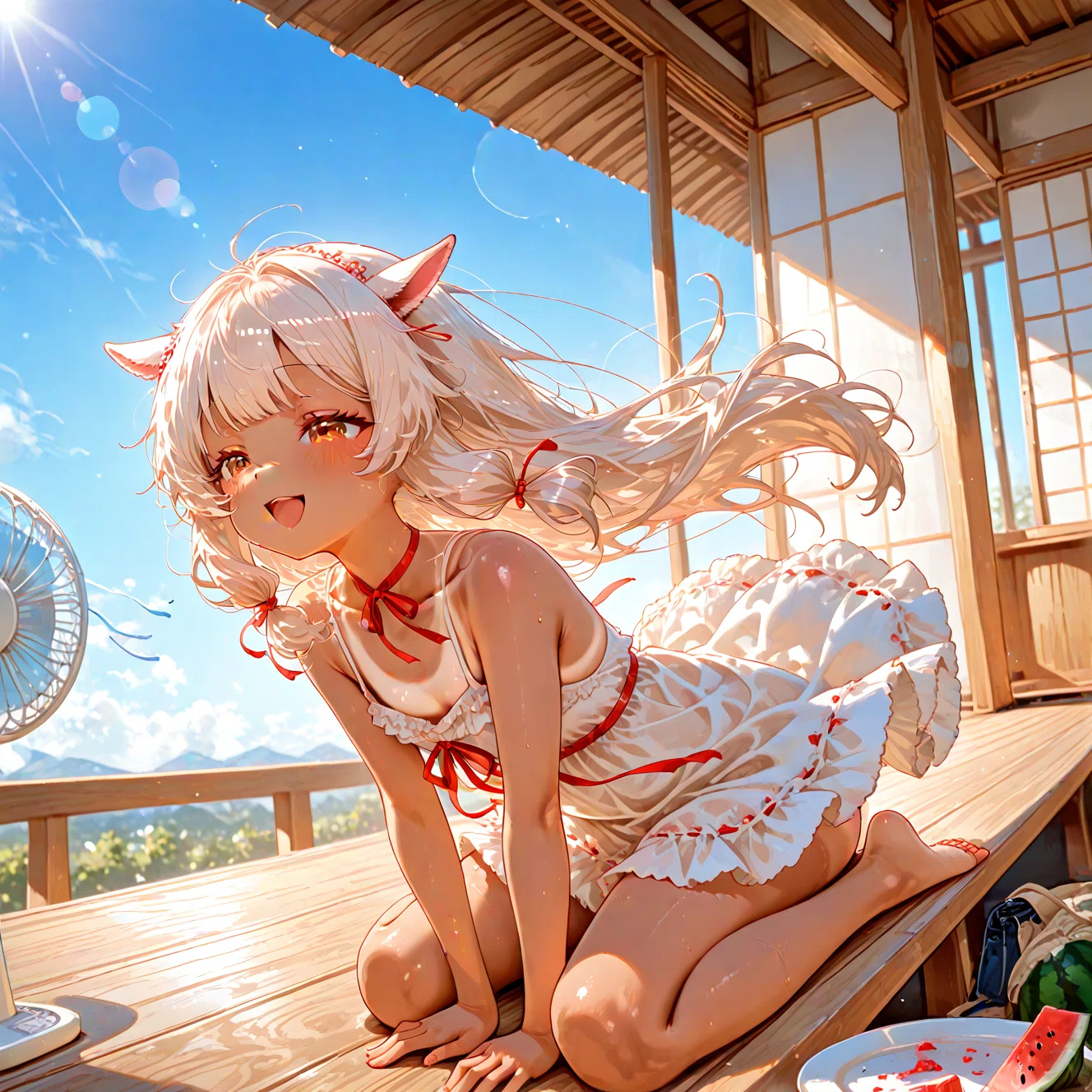 夏の日焼け肌の描き方☀️｜生成AI｜SDXL｜Stable Diffusion｜｜picko